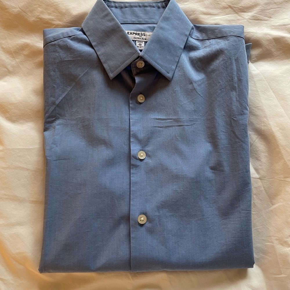 Express Blue Dress Shirt - Extra Slim